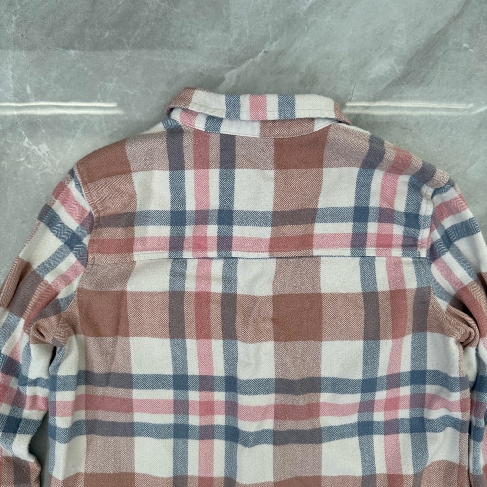 Women’s American Eagle Plaid Flannel Button Down Long Sleeve Shirt Size Medium - Picture 12 of 16